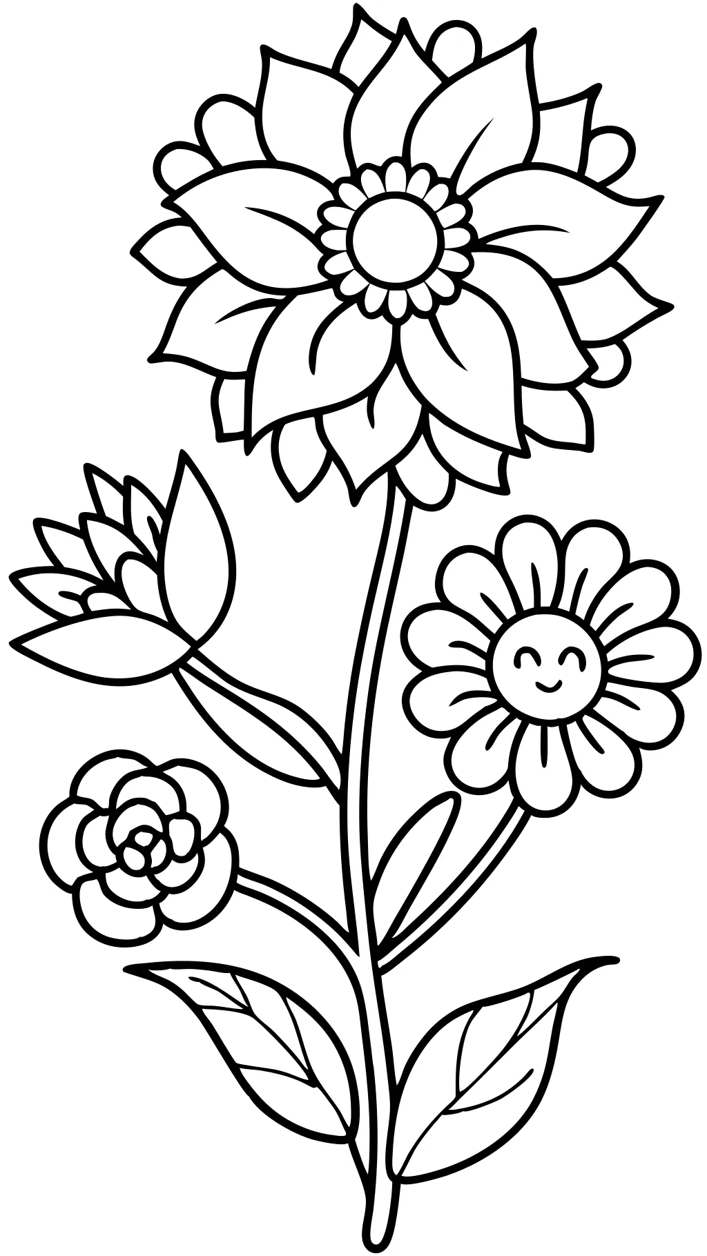 flowers free coloring pages